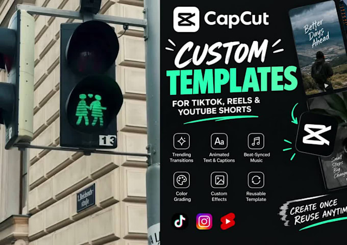 create editable and reusable custom capcut templates capcut video vlogs and song
