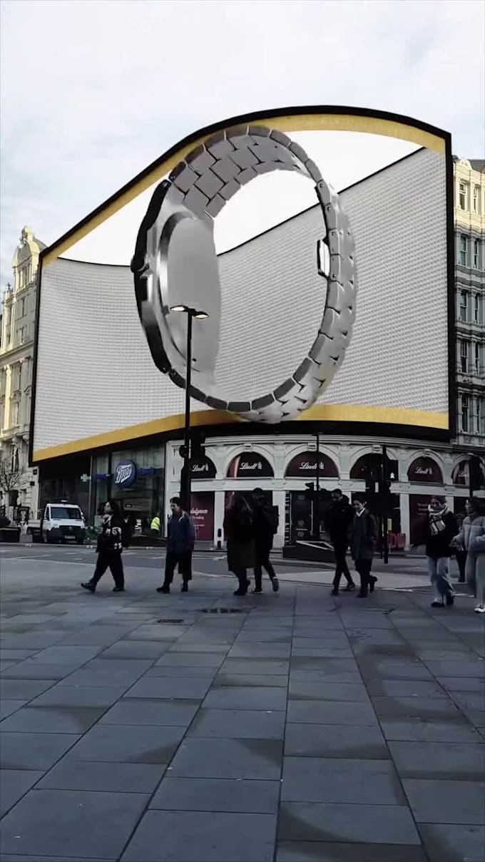 create 3d billboard animation and anamorphic cgi advertising