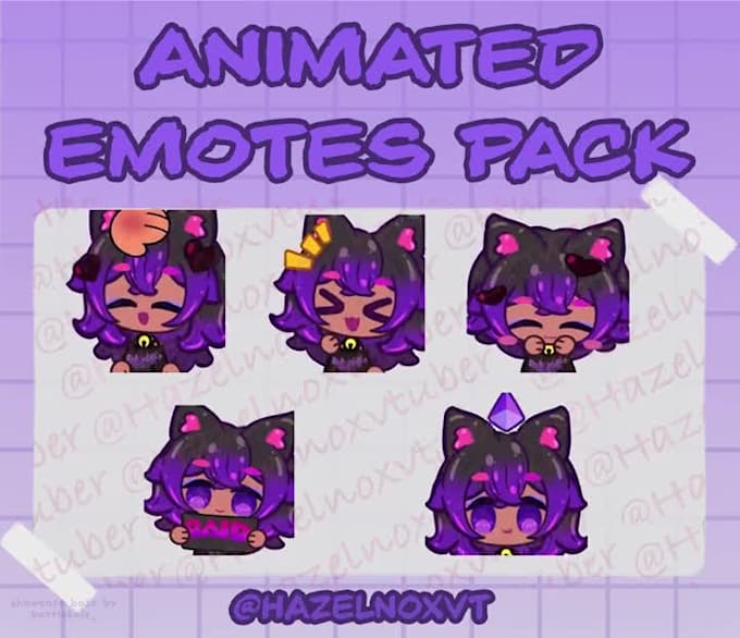 draw emotes, chibi emotes, twitch emotes, animated emotes, vtuber for stream