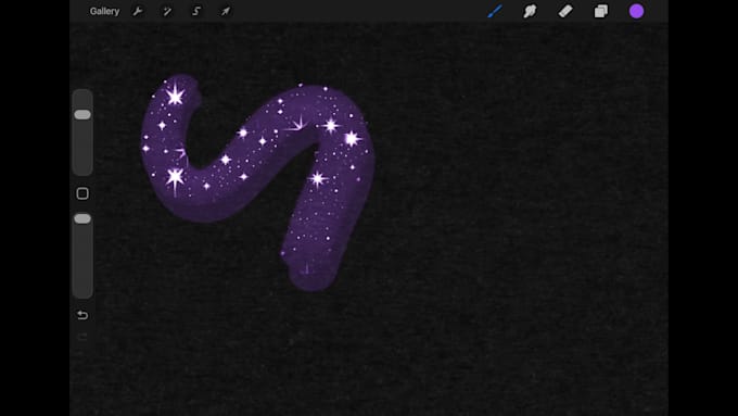 provide my celestial glitter procreate brush set