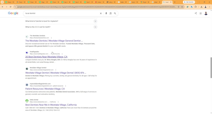 seo for dentalcare website for local boost