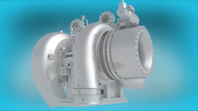 create 3d industrial machine animation compressor and mechanical explainer video