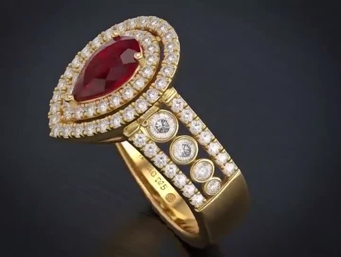 do 3d jewelry design, 3d jewelry rendering and 3d jewelry animation