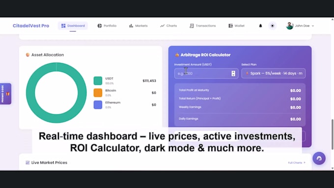 build custom web applications, websites, dashboards, and crypto platforms