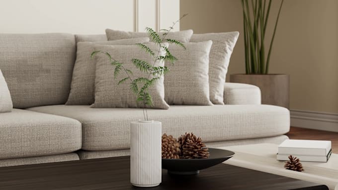 create realistic furniture lifestyle renders