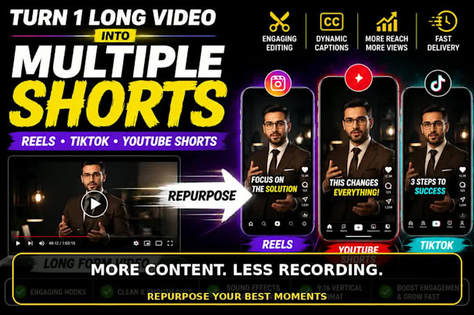 repurpose long form videos into engaging short form content