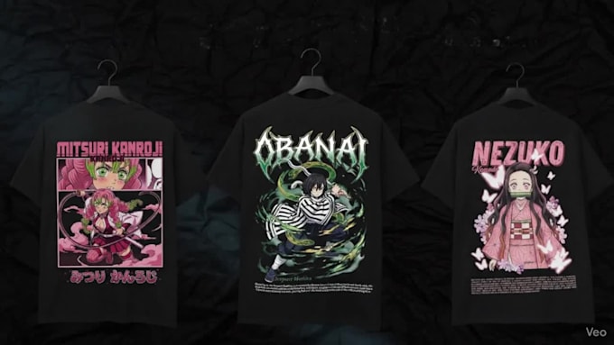 create a custom anime tshirt design for you