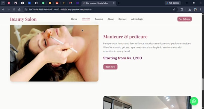 design a responsive salon and spa website