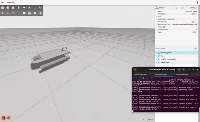 build ros2 robot simulation with gazebo moveit and opencv