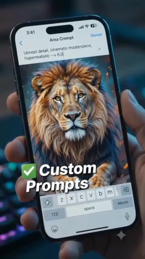 write professional ai image and video prompt for your project