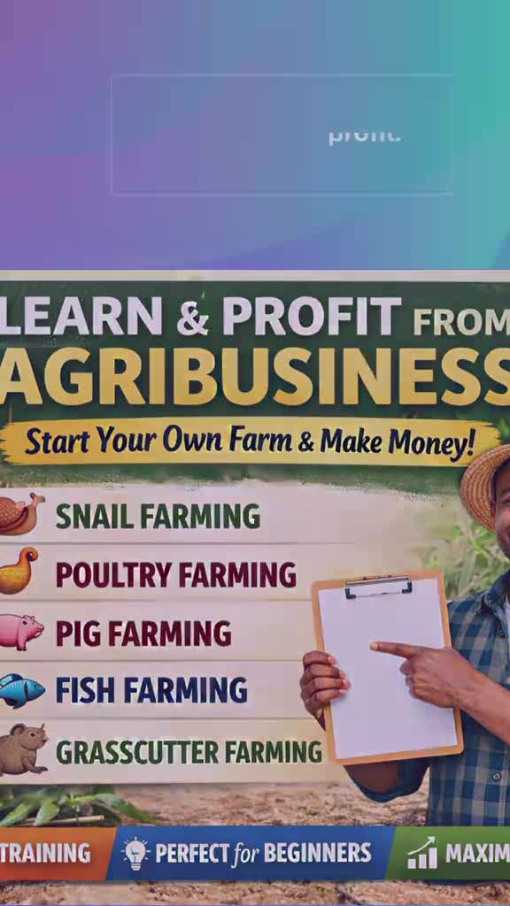 teach you five profitable agribusiness