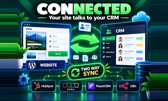 do crm setup, zoho crm setup, hubspot crm and fluentcrm integration
