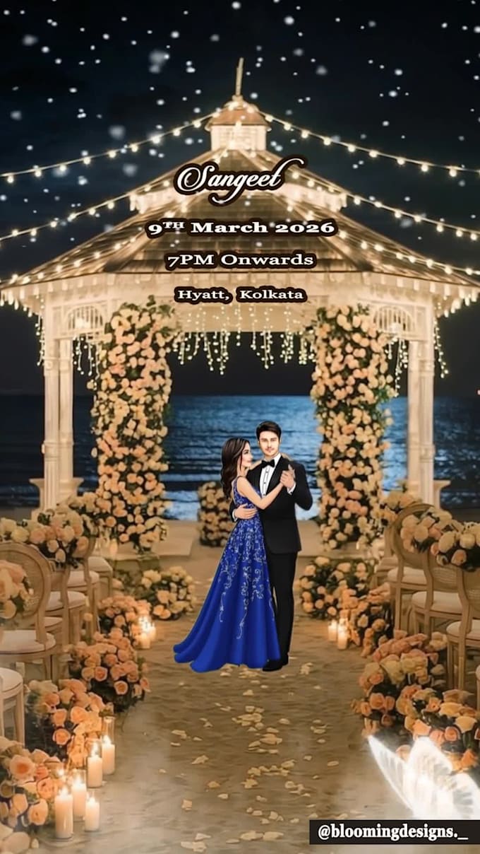 design wedding invitation video or ecards or poster design