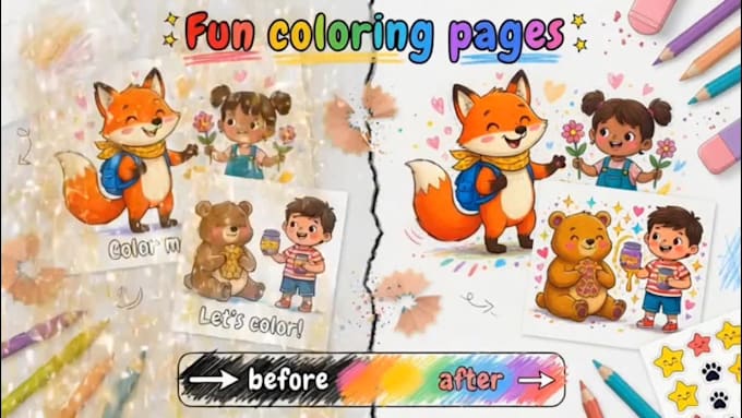 create kids stories coloring pages and activities