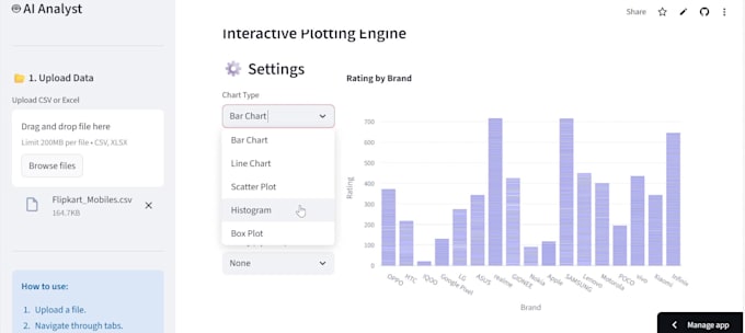 create  automated python streamlit dashboards from excel