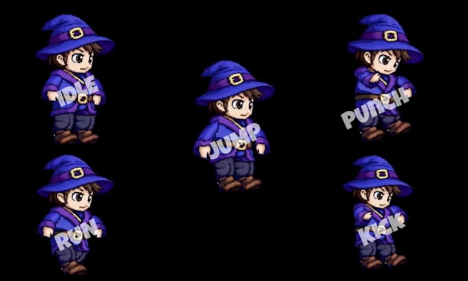 create pixel art character sprite sheet 8bit 16bit direction sprite animation