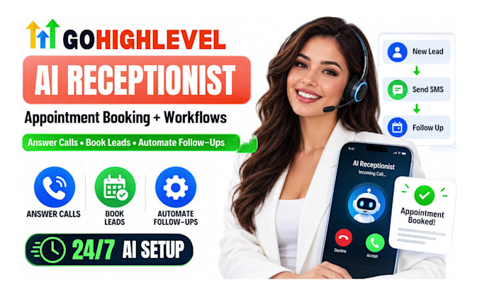 gohighlevel ai receptionist expert ghl appointment booking workflows automation