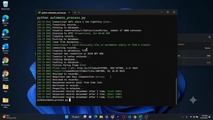 write custom python and sql automation scripts