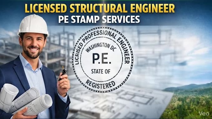 licensed structural engineer, pe stamp for washington dc, tennessee, colorado