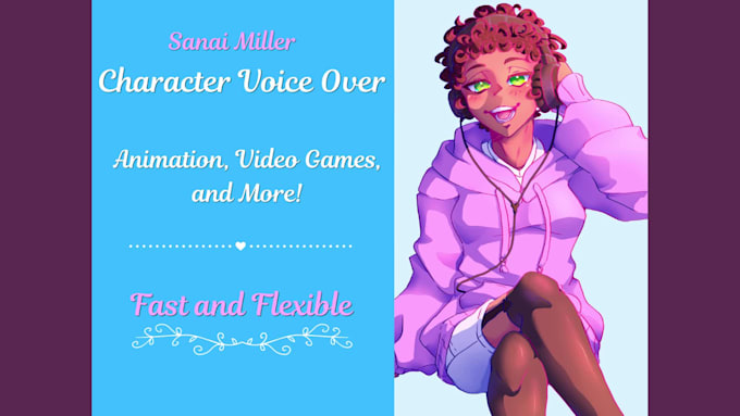 be your female voice actor for animation and video games