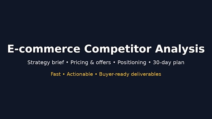 analyze your ecommerce competitors with ai and create an actionable strategy