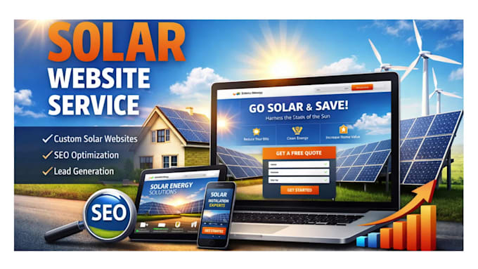 design a high converting solar website with ROI calculator and CRM integration