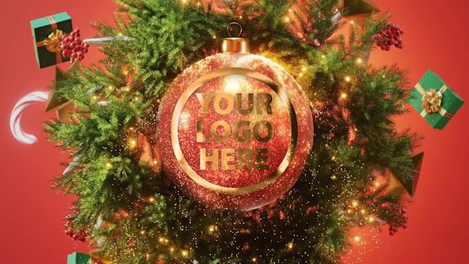 create a custom christmas ball opener logo animation