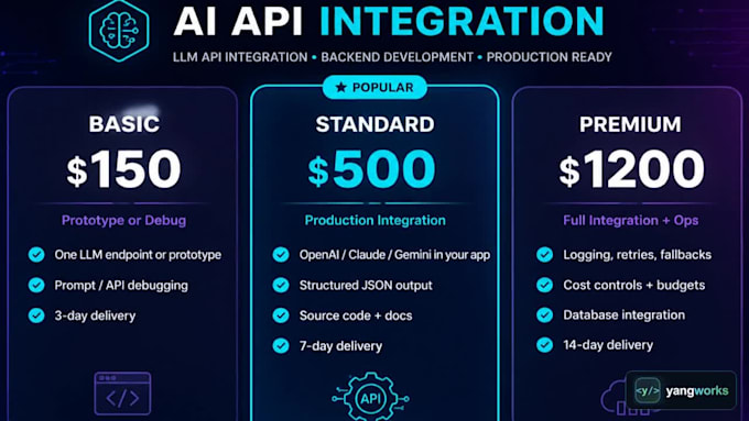 integrate openai, claude, or gemini API into your app