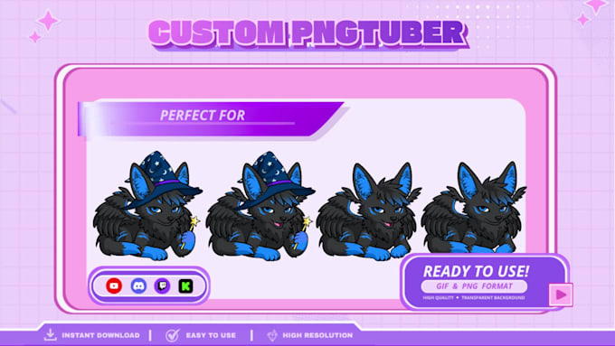 draw custom reactive pngtuber avatar for twitch and vtuber streams