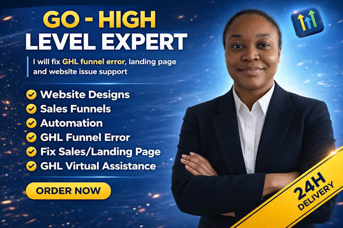 fix ghl funnel error, landing page and website issue support