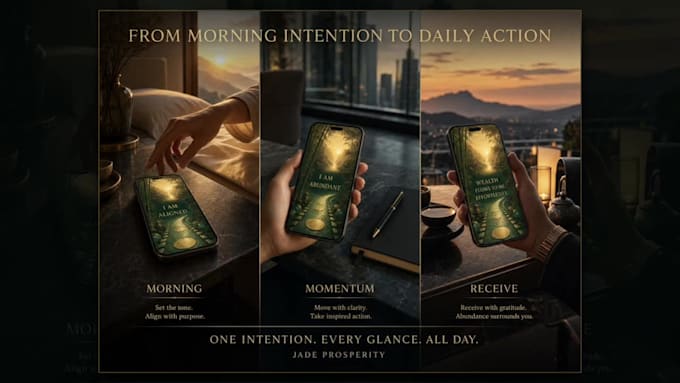 create a luxury personalized wealth manifestation phone wallpaper