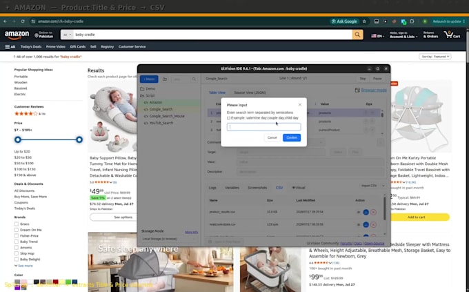 build nocode browser automation and web scraping macros with UI vision rpa