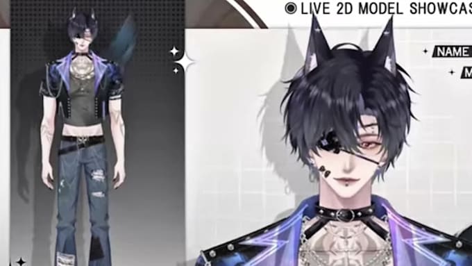 draw and rig vtuber live2d model vtuber model vrchat avatar vrm model