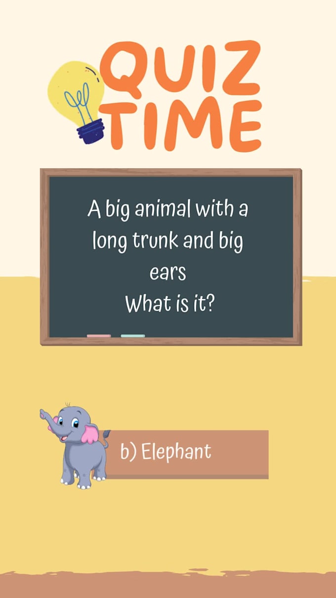 create kids animation quiz content