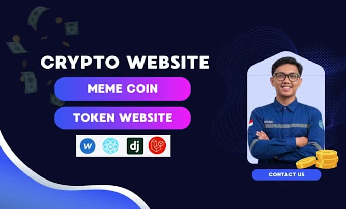 build website crypto token, nft and meme coin website