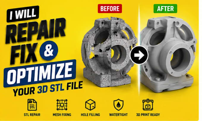 do 3d modeling, 3d design and create stl files