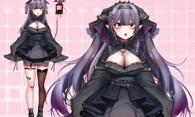 rig and design high quality live2d vtuber model anime nsfw vtuber model vroid