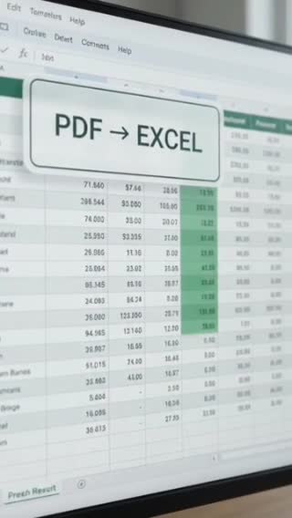 extract PDF data to excel