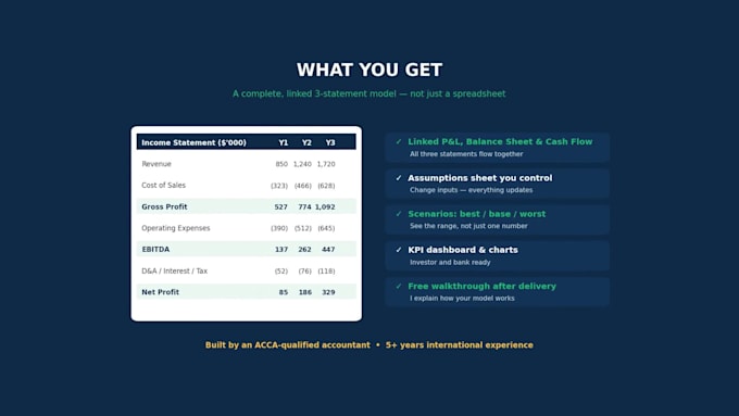 build a financial model, budget, or forecast in excel
