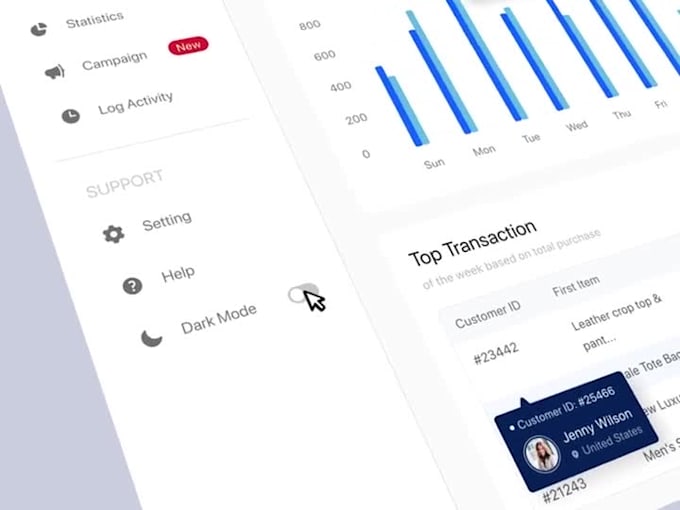 develop premium minimalist admin dashboard frontend saas UI