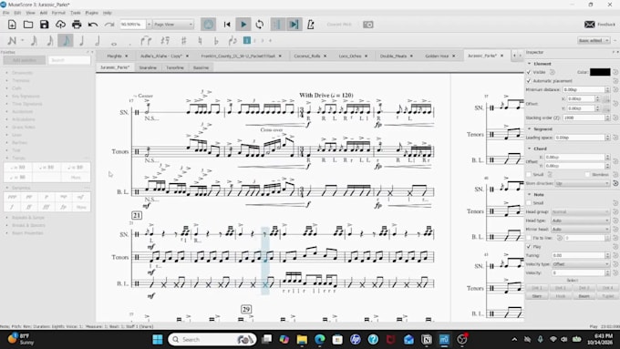 write music for your drumline and front ensemble