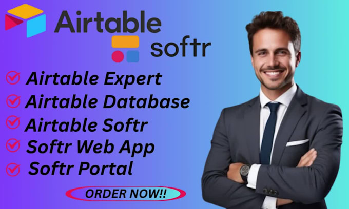 setup airtable database, crm, automation, integration and softr portal