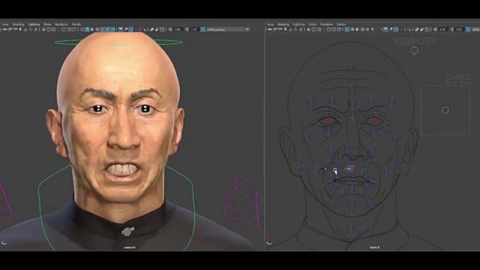 blend 3d,avatar eye gaze,rig for web,livelink face,threejs,tts audio,lipsync,glb
