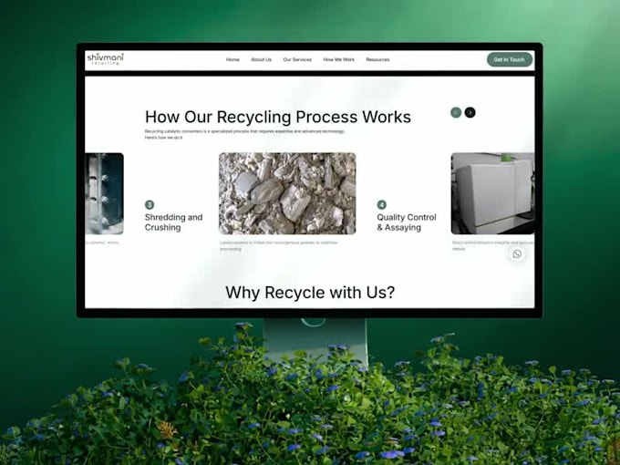 recycling website design waste management website environmental website
