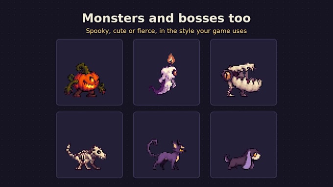 Create animated pixel art monster and creature sprites for your game by ...