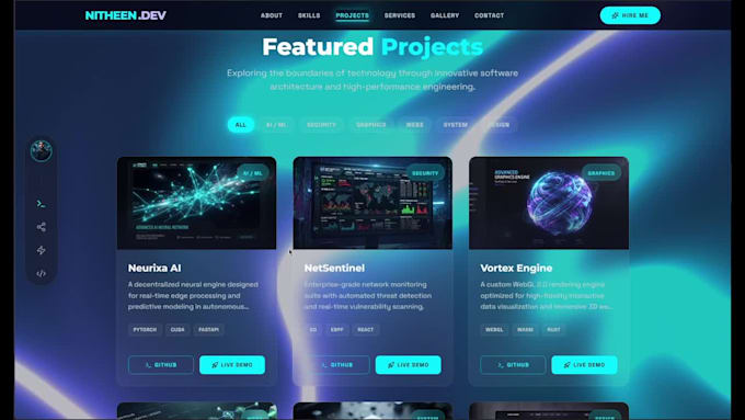 create proffesional portfolio website