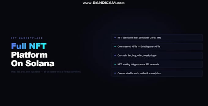 develop solana dapp, trading bot, nft with rust anchor web3