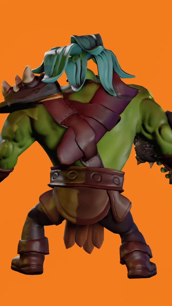 create a game ready 3d character with pbr textures