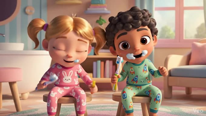 make 3d pixar style kids learning videos and animations