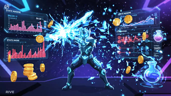 create rive game characters and interactive animations